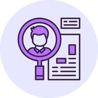Background Check Filled Circle Fill Style Icon vector