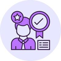 Recognition Filled Circle Fill Style Icon vector