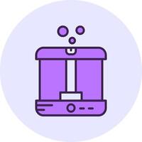 Humidifier Filled Circle Fill Style Icon vector