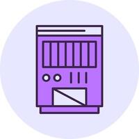 Dehumidifier Filled Circle Fill Style Icon vector