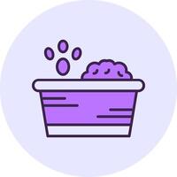 Cat litter box Filled Circle Fill Style Icon vector