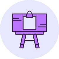 Artists canvas Filled Circle Fill Style Icon vector
