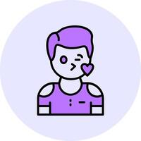 Sympathy Filled Circle Fill Icon Style vector