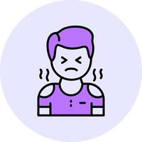 Discomfort Filled Circle Fill Icon Style vector