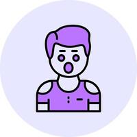 Hesitation Filled Circle Fill Icon Style vector