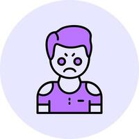 Irritation Filled Circle Fill Icon Style vector