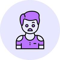 Displeasure Filled Circle Fill Icon Style vector