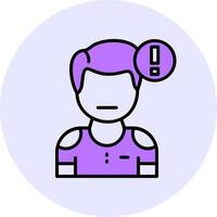 Cautiousness Filled Circle Fill Icon Style vector