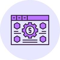 Cost per conversion Filled Circle Fill Icon Style vector