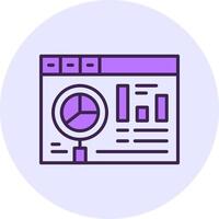Website audit Filled Circle Fill Icon Style vector