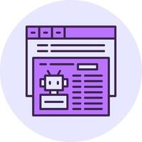 Robotstxt Filled Circle Fill Icon Style vector
