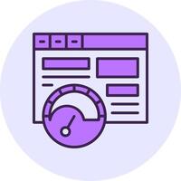 Page speed Filled Circle Fill Icon Style vector