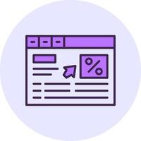Click through rate Filled Circle Fill Icon Style vector