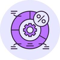 AB testing Filled Circle Fill Icon Style vector