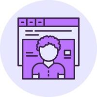 Unique visitors Filled Circle Fill Icon Style vector