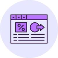 Bounce rate Filled Circle Fill Icon Style vector