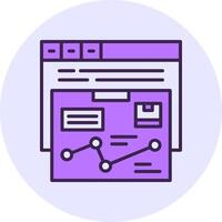 Goal completion Filled Circle Fill Icon Style vector