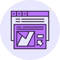 Conversion rate optimization Filled Circle Fill Icon Style vector