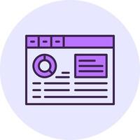 Web analytics Filled Circle Fill Icon Style vector