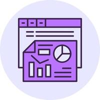 Data analysis Filled Circle Fill Icon Style vector