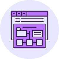 XML sitemap Filled Circle Fill Icon Style vector
