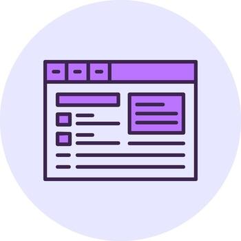 Schema markup Filled Circle Fill Icon Style vector