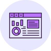 Dashboard Filled Circle Fill Icon Style vector