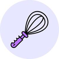 Whisk Filled Circle Fill Style Icon vector