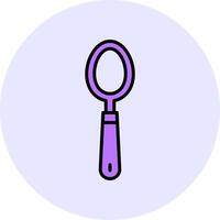 Spoon Filled Circle Fill Style Icon vector
