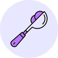 Scoop Filled Circle Fill Style Icon vector