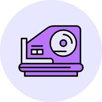 Slicer Filled Circle Fill Style Icon vector