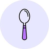 Spoon Filled Circle Fill Style Icon vector
