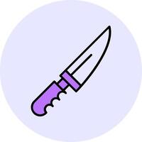 Knife Filled Circle Fill Style Icon vector