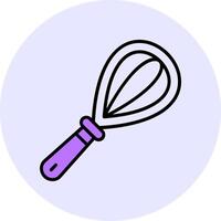 Whisk Filled Circle Fill Style Icon vector