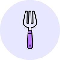 Fork Filled Circle Fill Style Icon vector