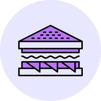 Sandwich Filled Circle Fill Style Icon vector