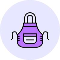 Apron Filled Circle Fill Style Icon vector