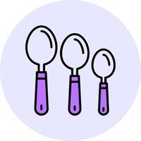 Measuring spoons Filled Circle Fill Style Icon vector