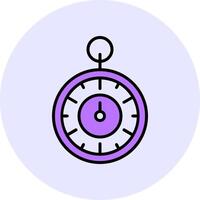 Timer Filled Circle Fill Style Icon vector