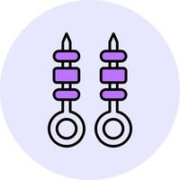 Skewer Filled Circle Fill Style Icon vector