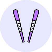 Chopsticks Filled Circle Fill Style Icon vector