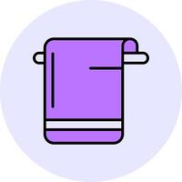 Towel Filled Circle Fill Style Icon vector