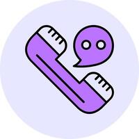 Help line Filled Circle Fill Style Icon vector