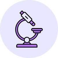 Microscope Filled Circle Fill Style Icon vector
