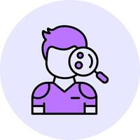 Man Skin Check Up Filled Circle Fill Style Icon vector
