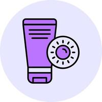 Sun block Filled Circle Fill Style Icon vector