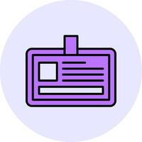 Identification card Filled Circle Fill Style Icon vector