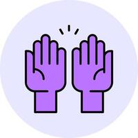 Hands Filled Circle Fill Style Icon vector