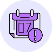 Calendar event Filled Circle Fill Style Icon vector