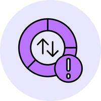 Data usage Filled Circle Fill Style Icon vector